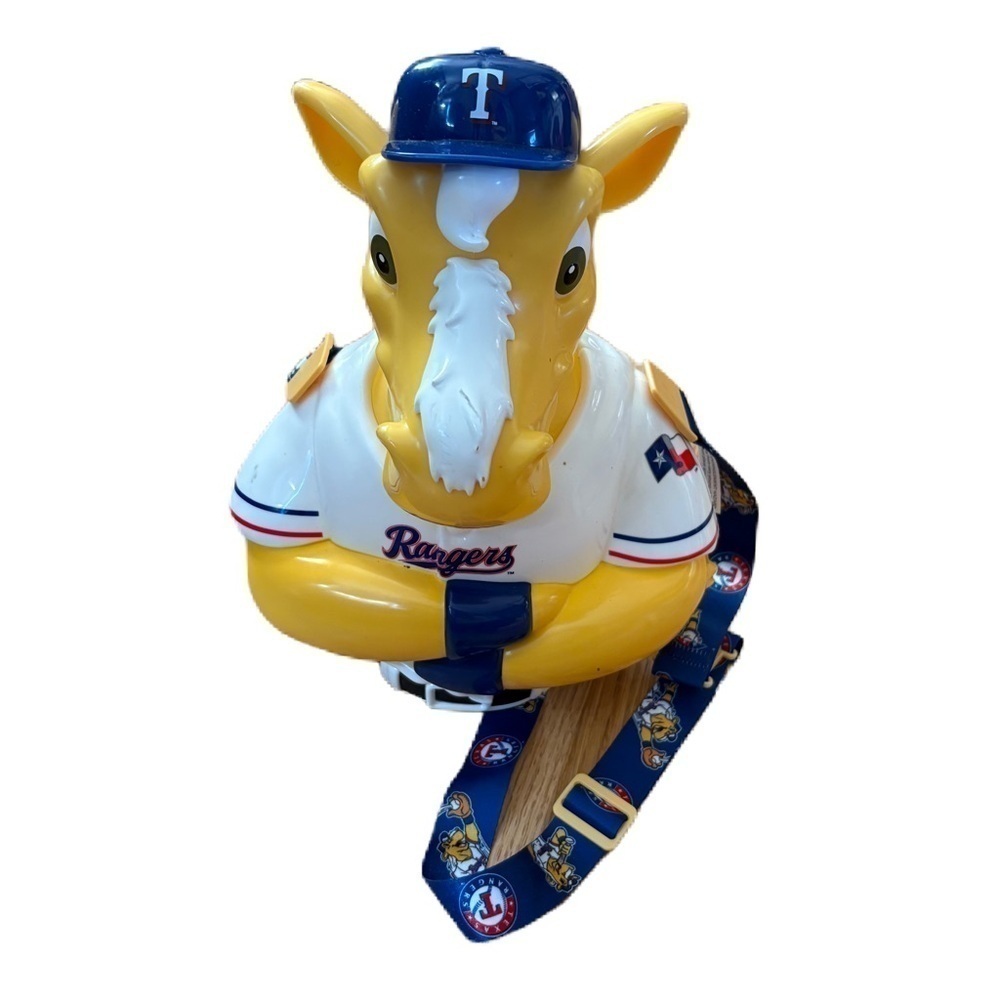TEXAS RANGERS Mascot CAPTAIN Popcorn Bucket Lanyard Food Stand Stadium Horse